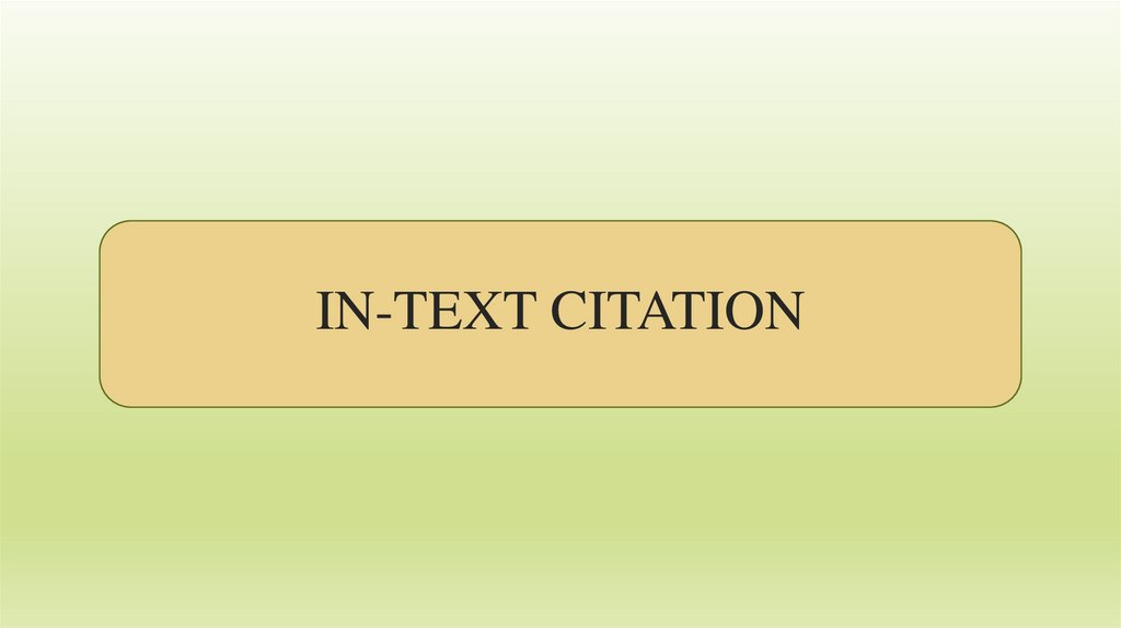 IN-TEXT CITATION