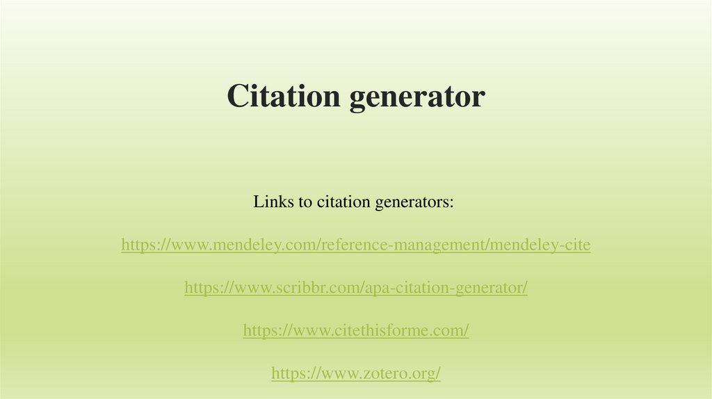 Citation generator