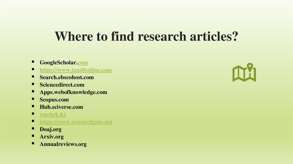 Where to find research articles?