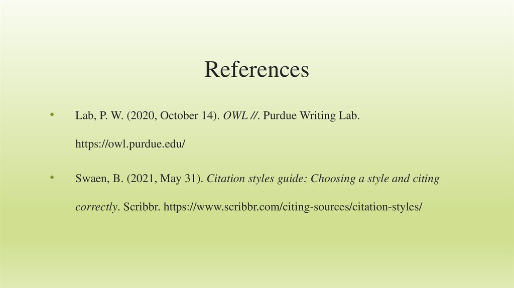 References