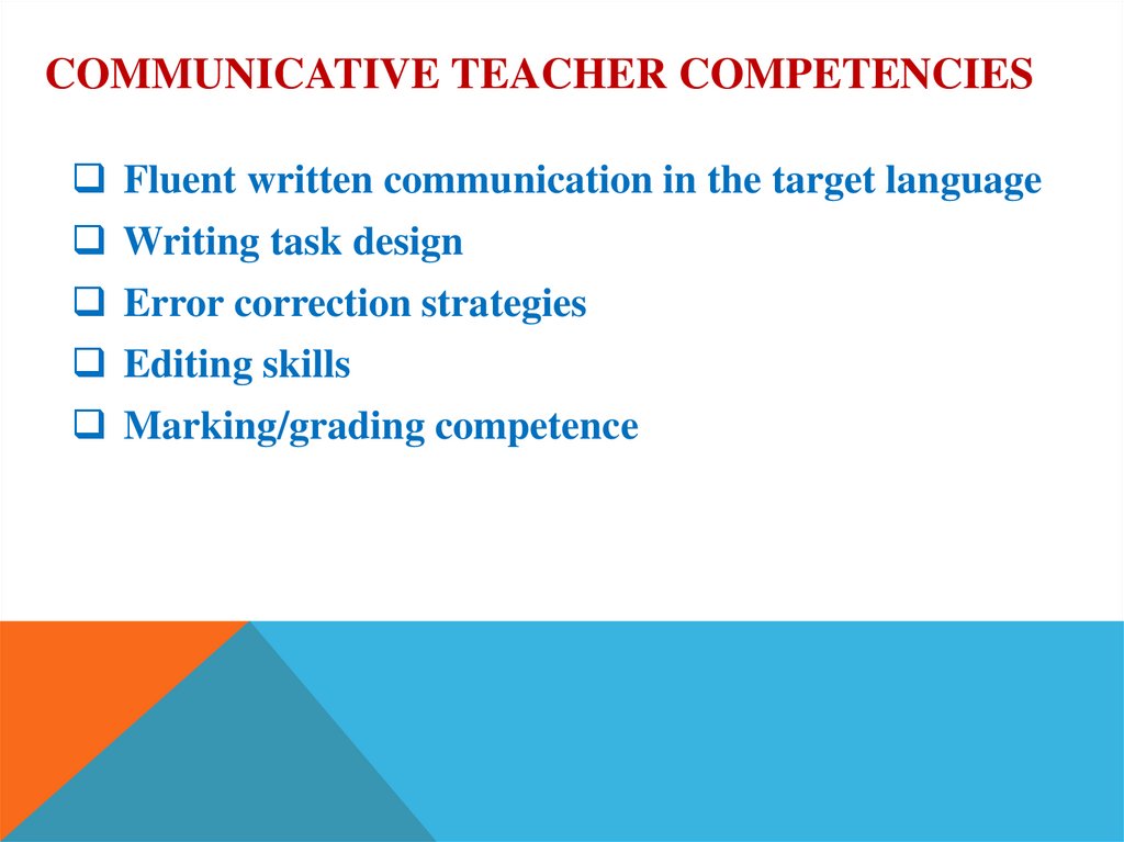 Communicative teacher competencies