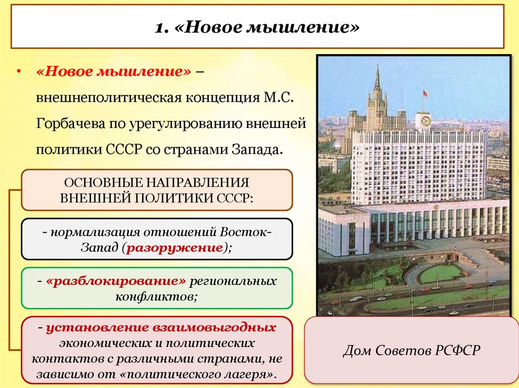 1. «Новое мышление»