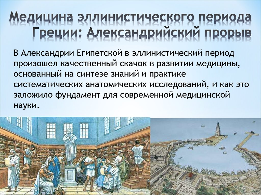 Медицина эллинистического периода Греции: Александрийский прорыв