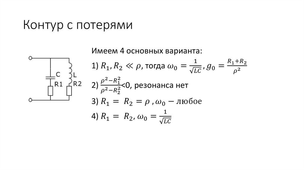 Контур с потерями