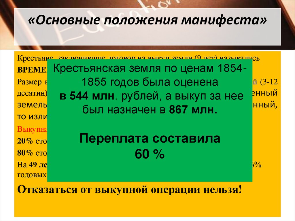 «Основные положения манифеста»