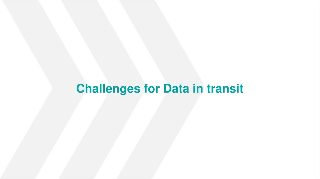Challenges for Data in transit