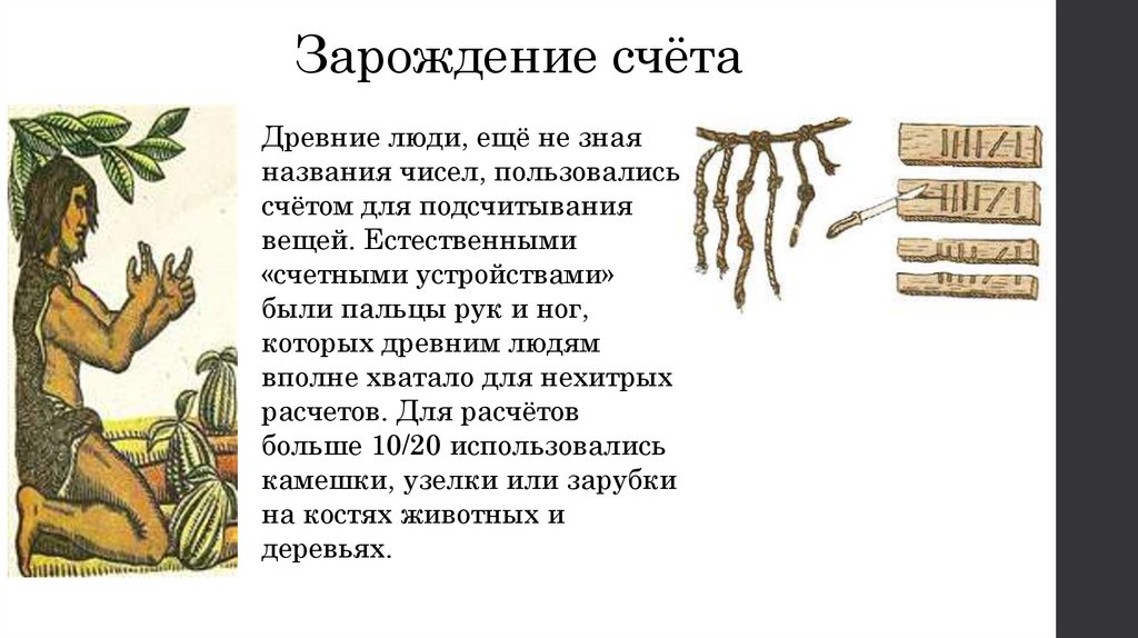 Зарождение счёта