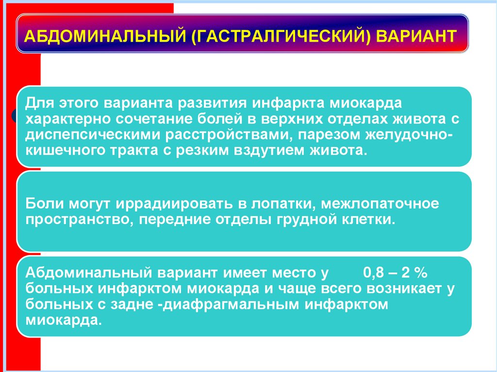 АБДОМИНАЛЬНЫЙ (ГАСТРАЛГИЧЕСКИЙ) ВАРИАНТ