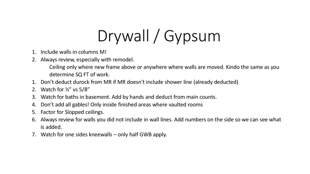 Drywall / Gypsum