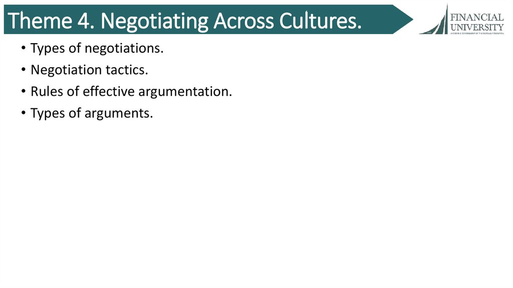 Theme 4. Negotiating Across Cultures.