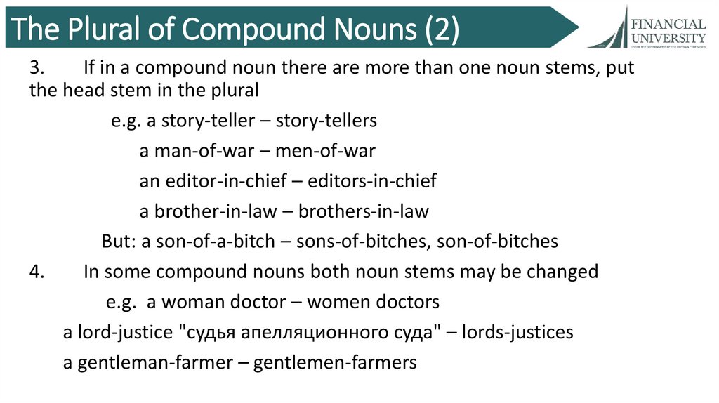 The Plural of Compound Nouns (2)