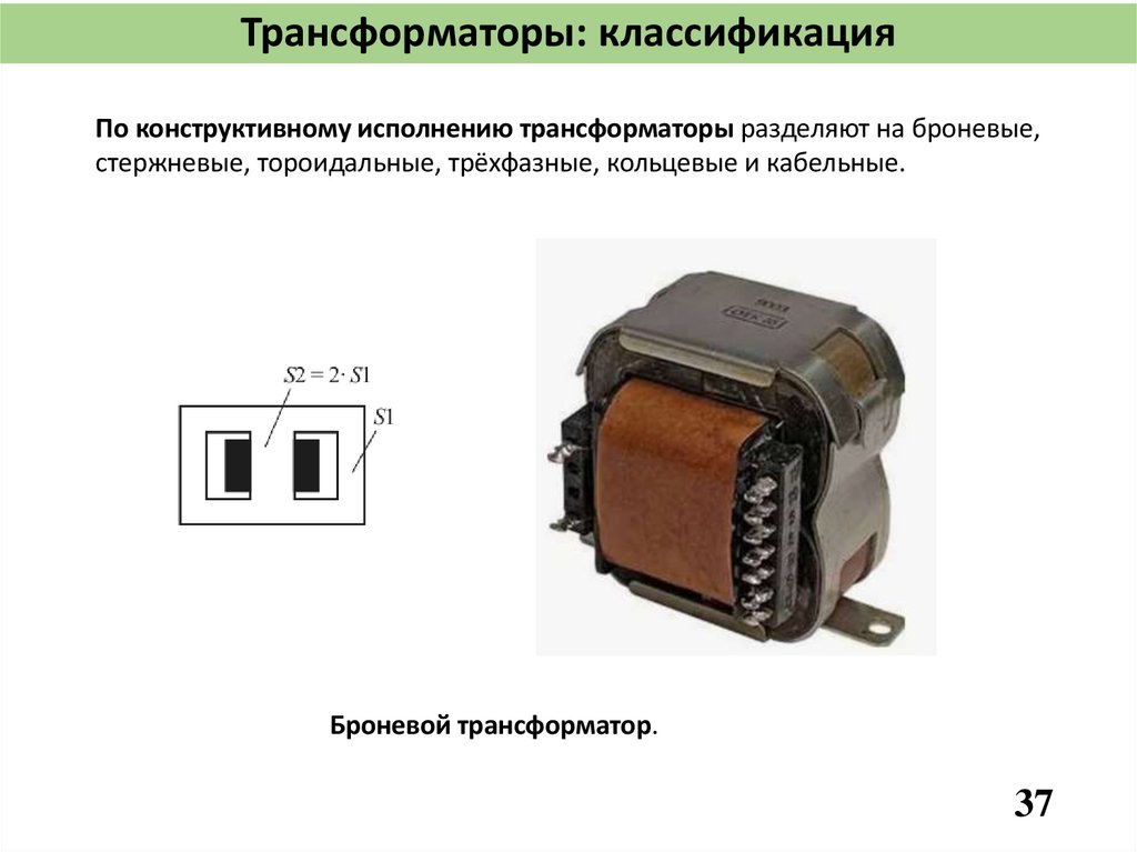 Трансформаторы: классификация