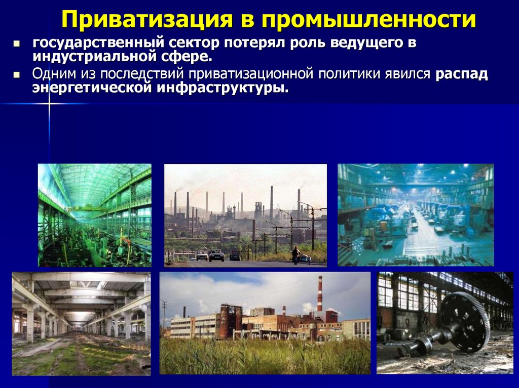 Приватизация в промышленности