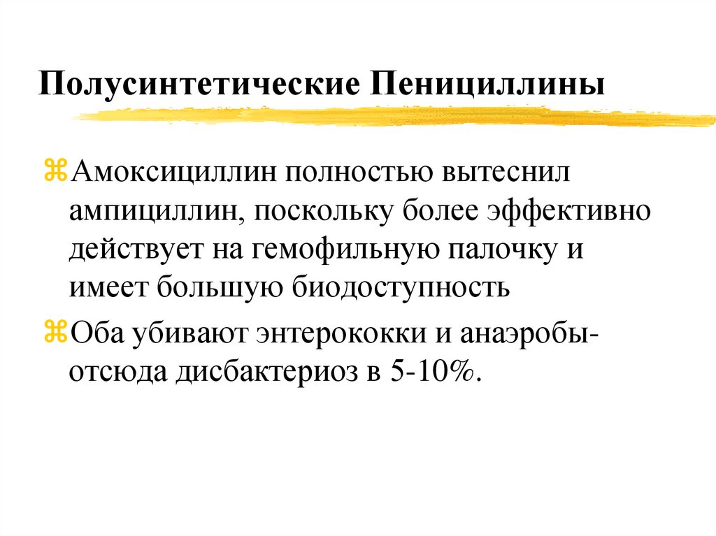 Полусинтетические Пенициллины