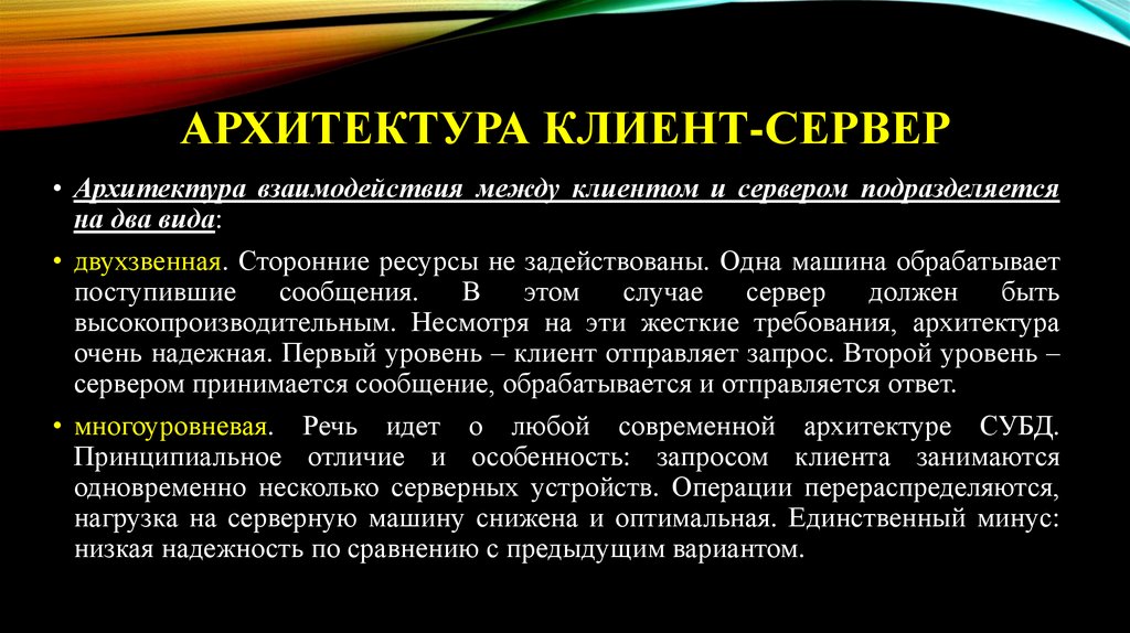 Архитектура клиент-сервер