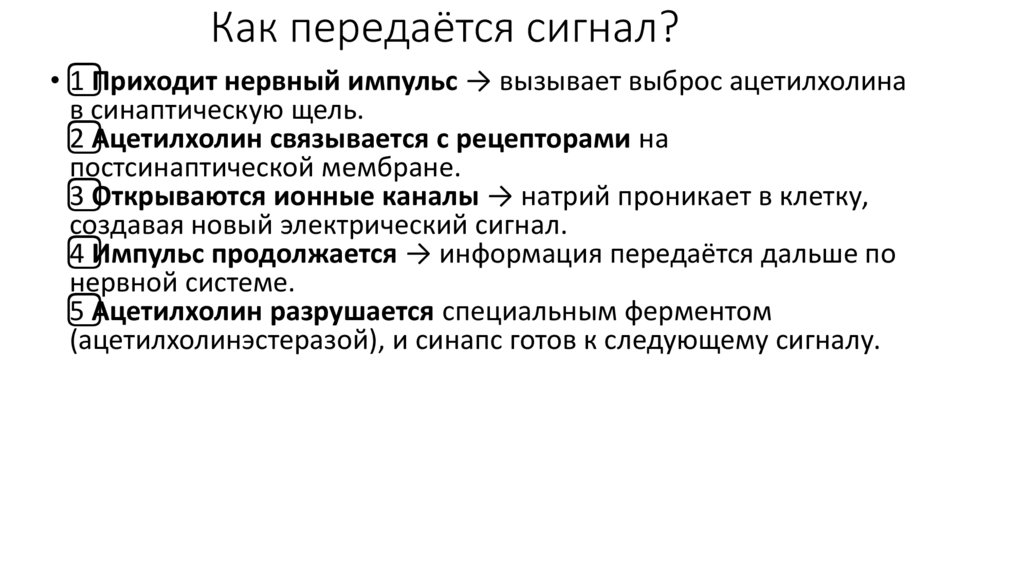 Как передаётся сигнал?