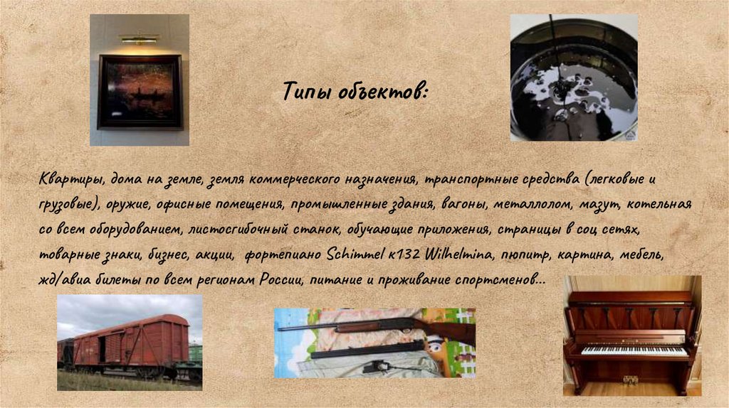 Типы объектов: