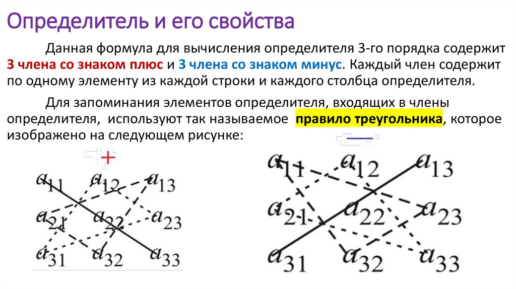 Определитель и его свойства