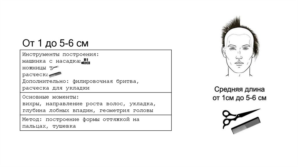 От 1 до 5-6 см