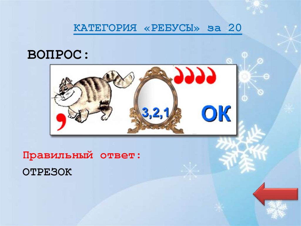 КАТЕГОРИЯ «РЕБУСЫ» за 20