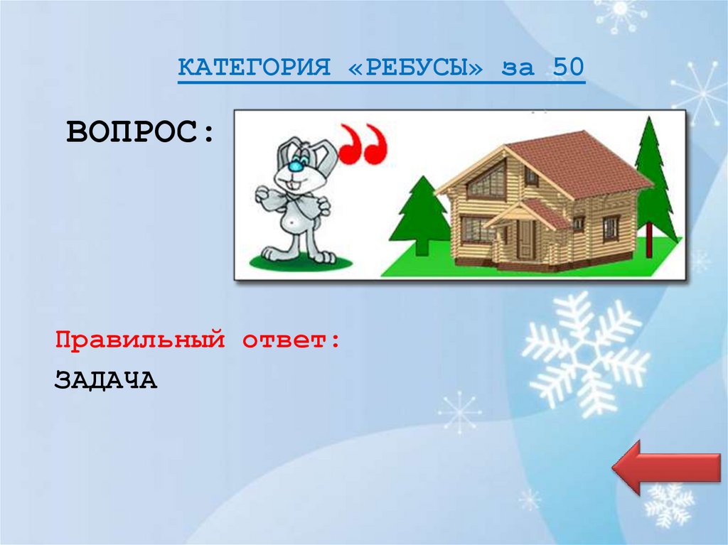 КАТЕГОРИЯ «РЕБУСЫ» за 50