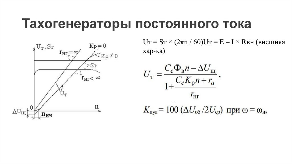 Тахогенераторы постоянного тока 