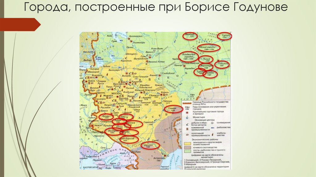 Города, построенные при Борисе Годунове