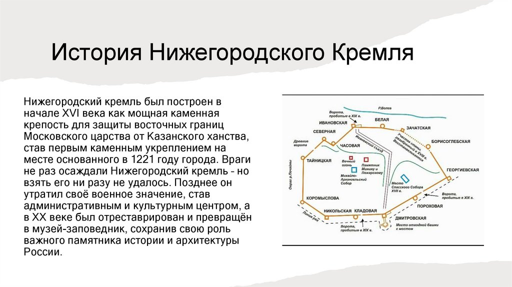История Нижегородского Кремля