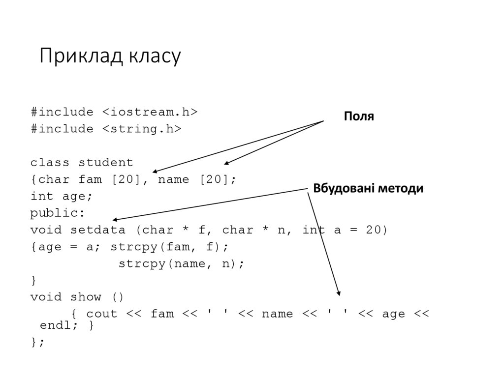 Приклад класу