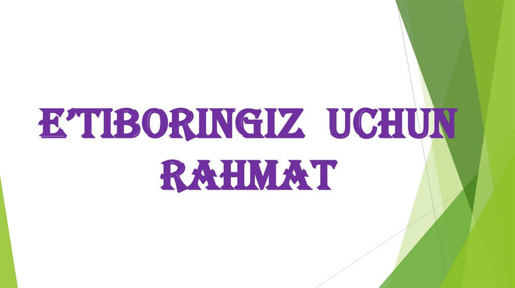 E’TIBORINGIZ UCHUN RAHMAT