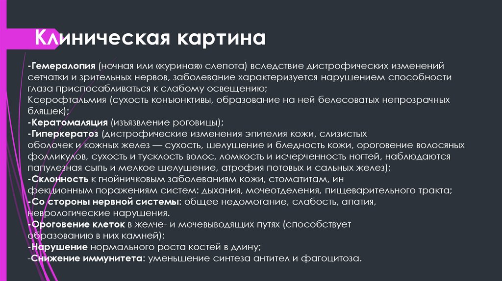 Клиническая картина