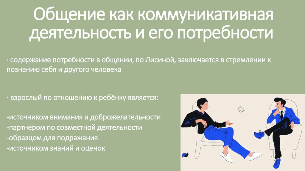 Общение как коммуникативная деятельность и его потребности