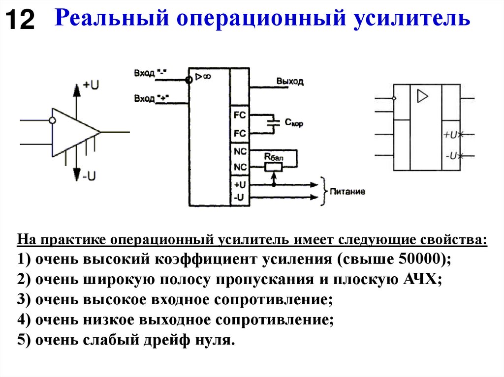 Реальный операционный усилитель