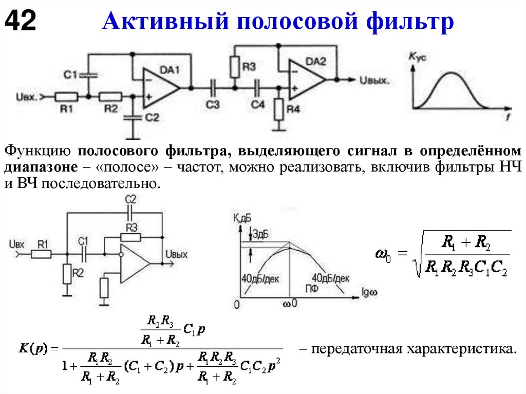Активный полосовой фильтр