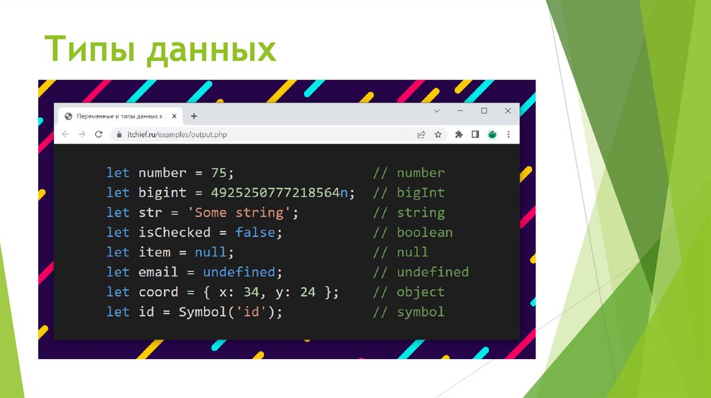 Типы данных