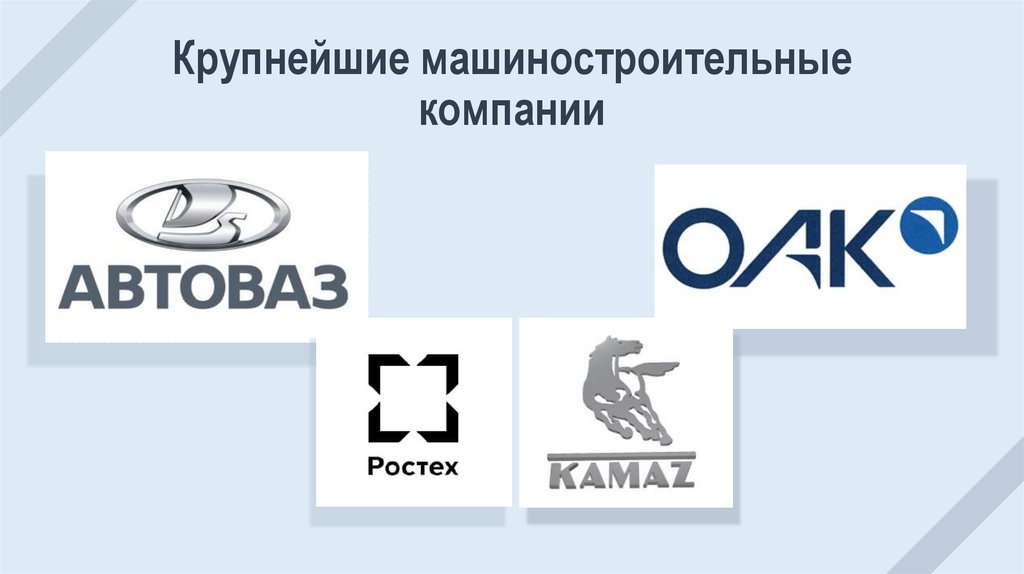 Крупнейшие машиностроительные компании