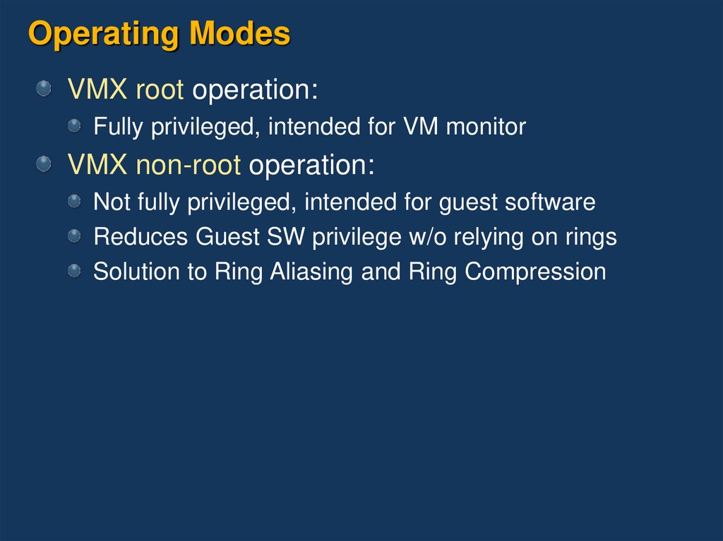 Operating Modes