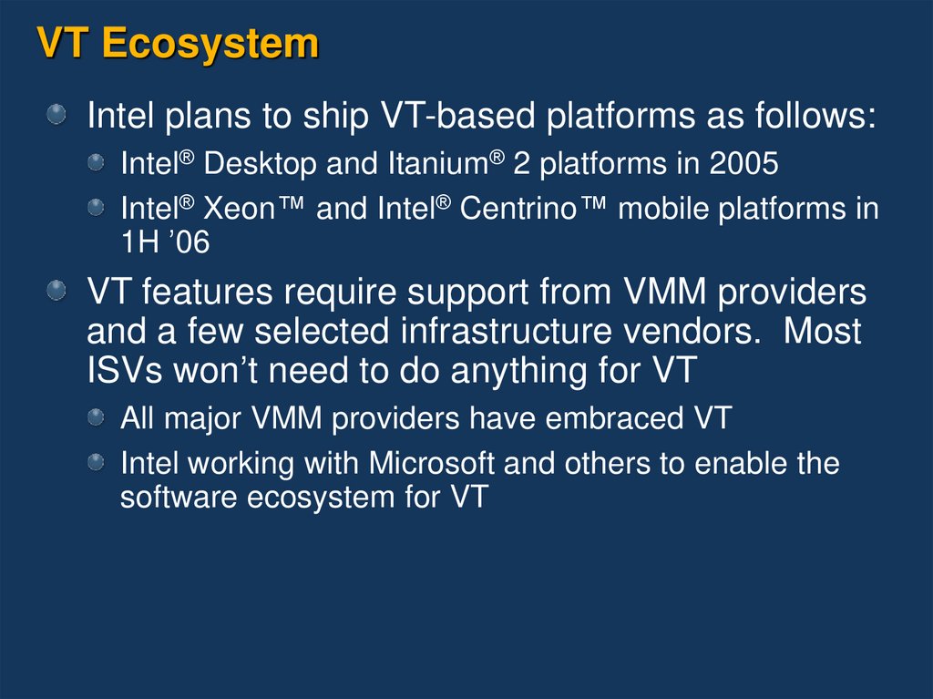 VT Ecosystem