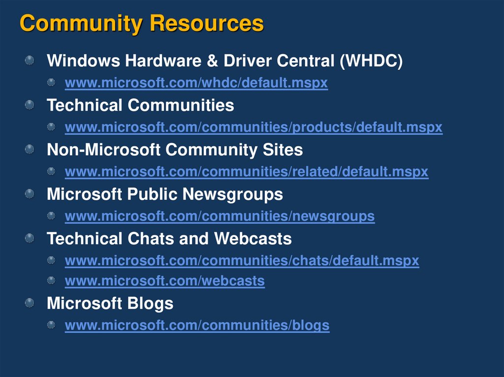Community Resources