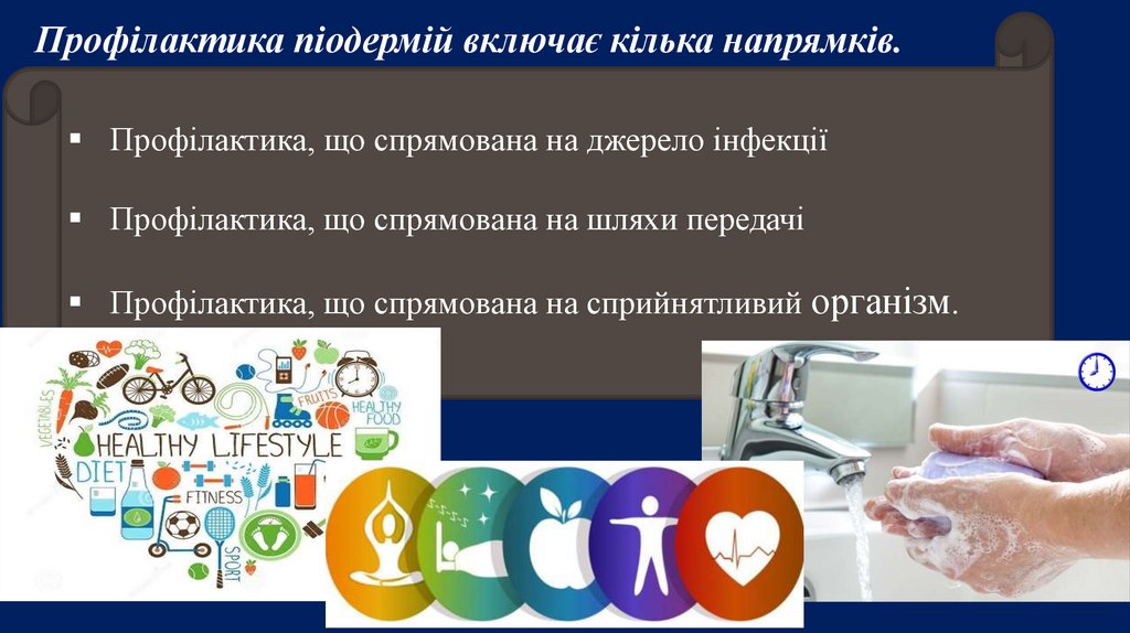 Профілактика піодермій включає кілька напрямків.