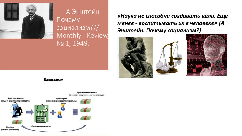 А.Энштейн Почему социализм?// Monthly Review, № 1, 1949.