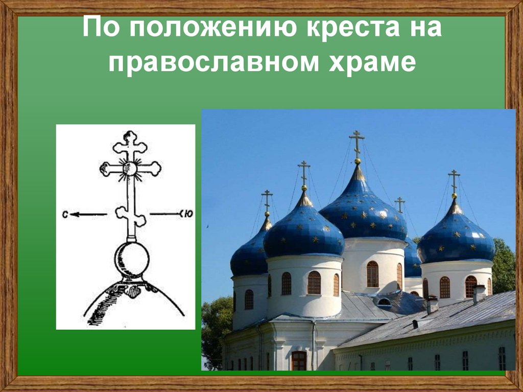 По положению креста на православном храме