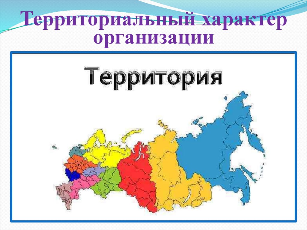 Территориальный характер организации
