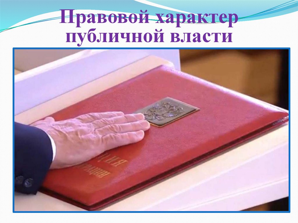 Правовой характер публичной власти