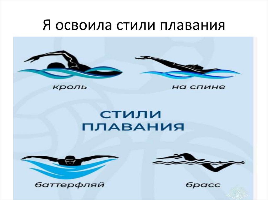 Я освоила стили плавания