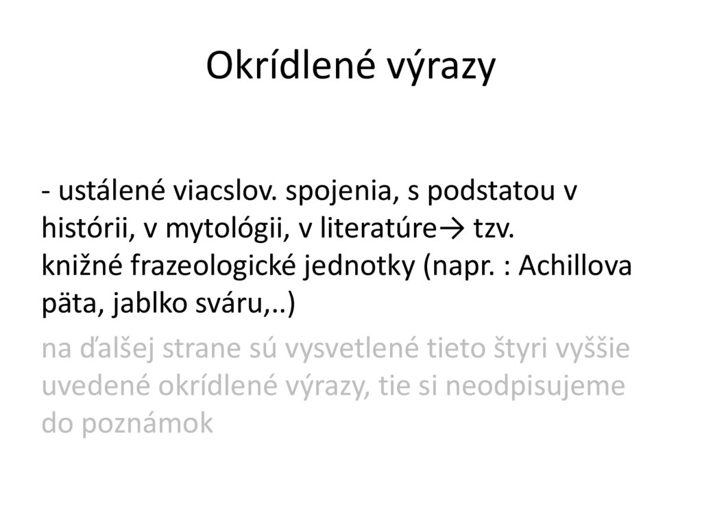 Okrídlené výrazy