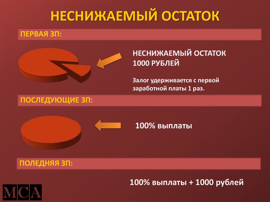 НЕСНИЖАЕМЫЙ ОСТАТОК