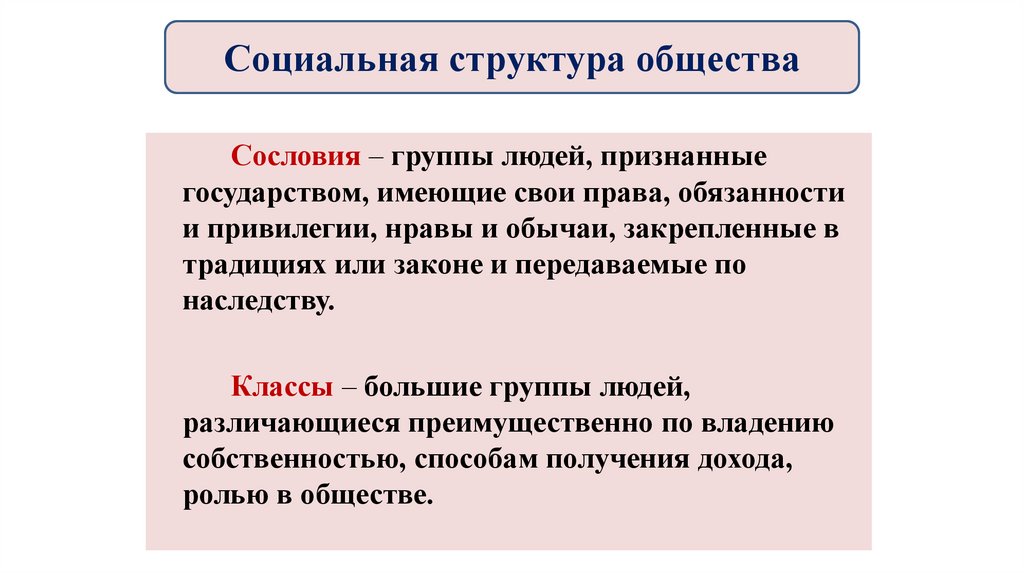 Социальная структура общества