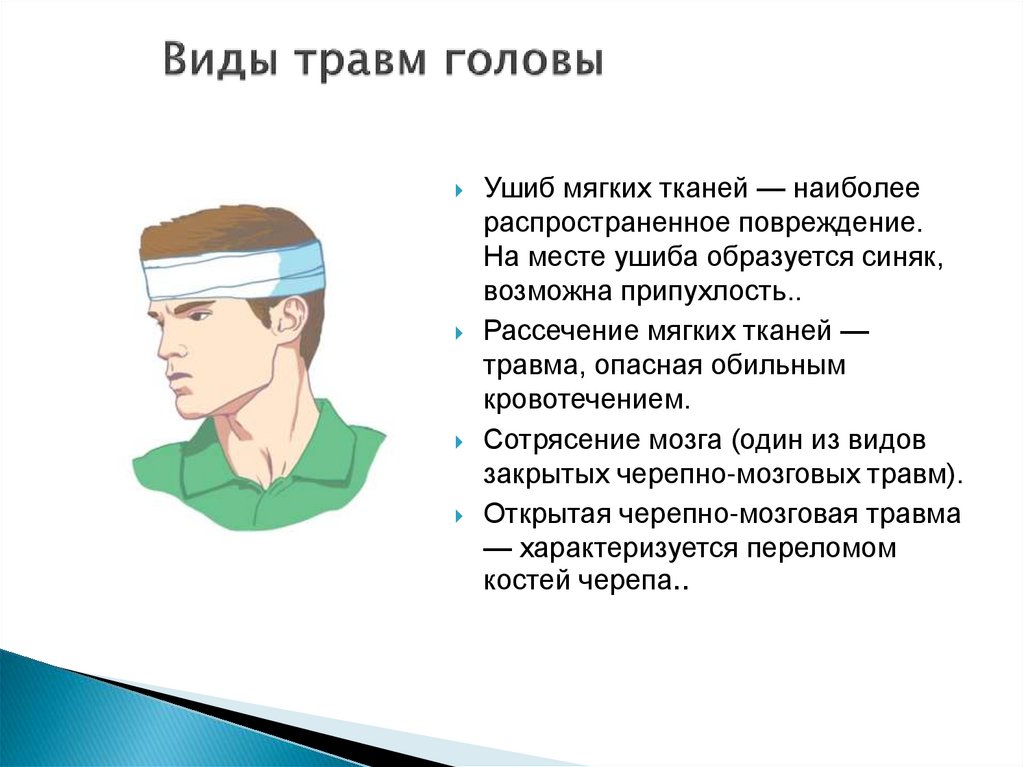 Виды травм головы