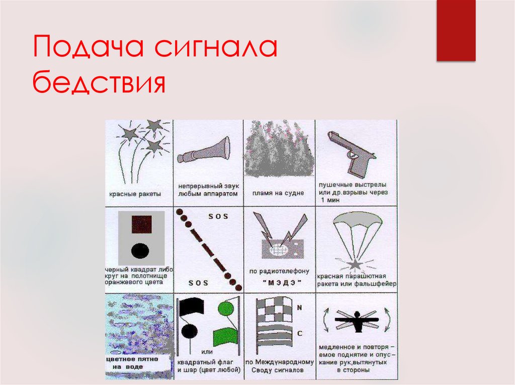Подача сигнала бедствия